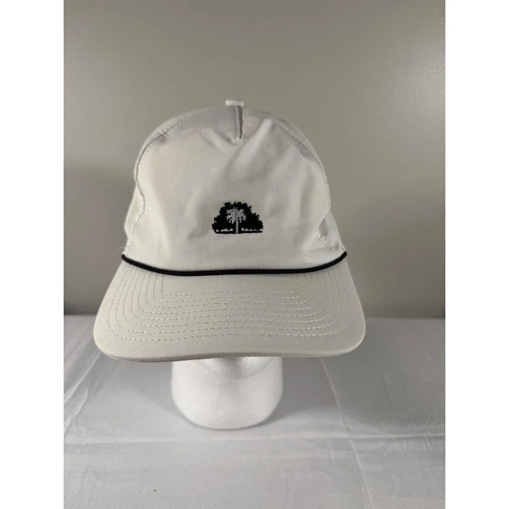 Imperial Palmetto Bluff Golf Rope Hat White Adjustable Lowcountry Oak Tree Logo